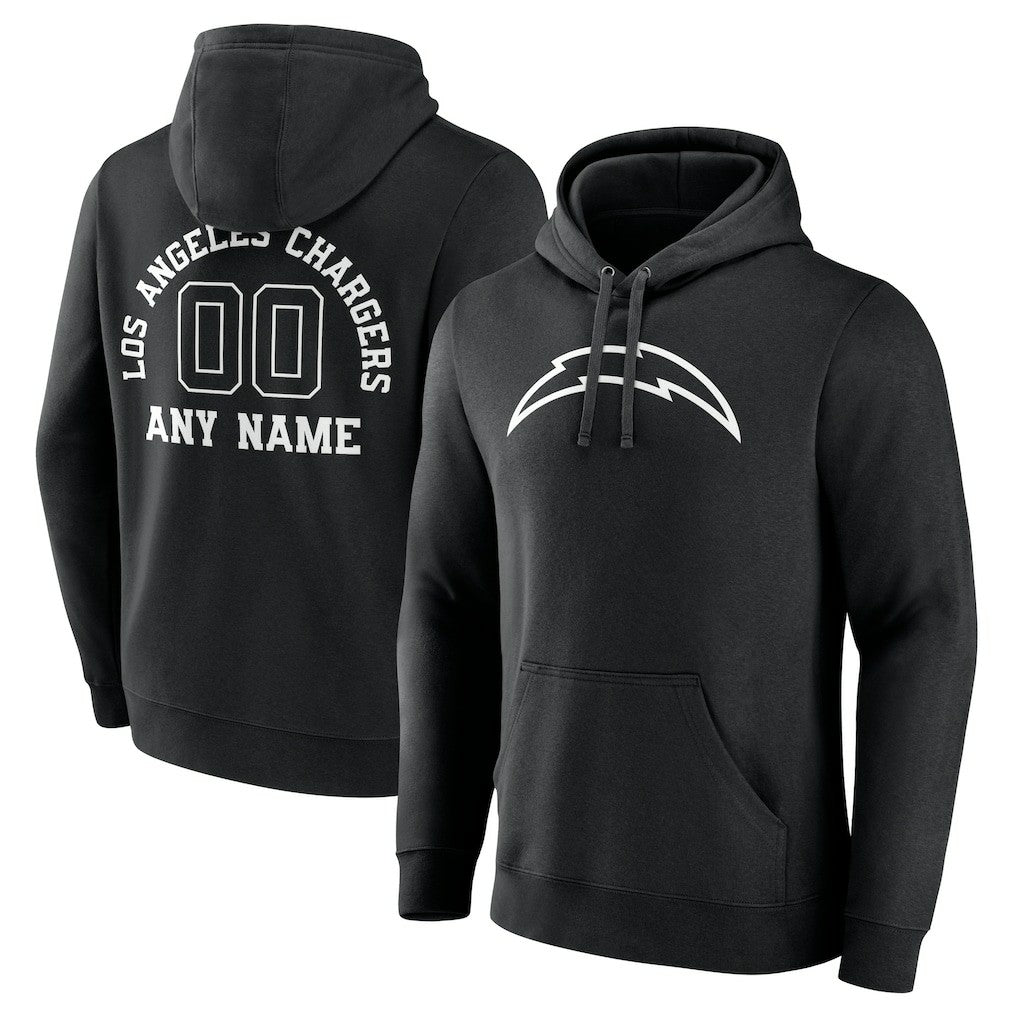 Personalized Name & Number Pullover Hoodie - Los Angeles Chargers