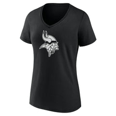 Women's Personalized Name & Number Monochrome V-Neck T-Shirt - Minnesota Vikings
