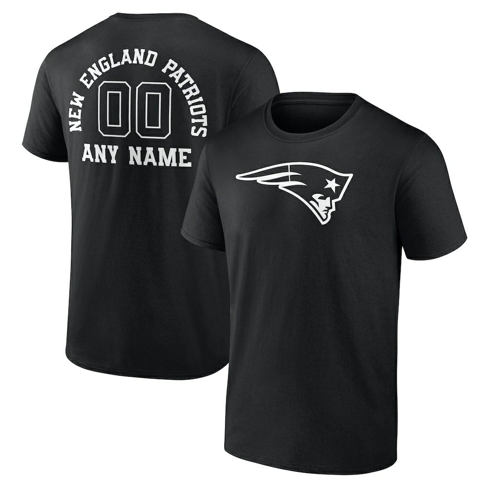 Personalized Name & Number Monochrome T-Shirt - New England Patriots