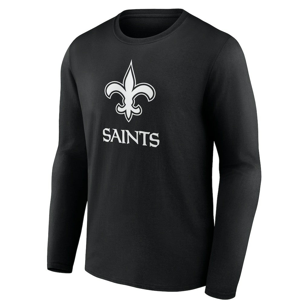Personalized Name & Number Monochrome Long Sleeve T-Shirt - New Orleans Saints