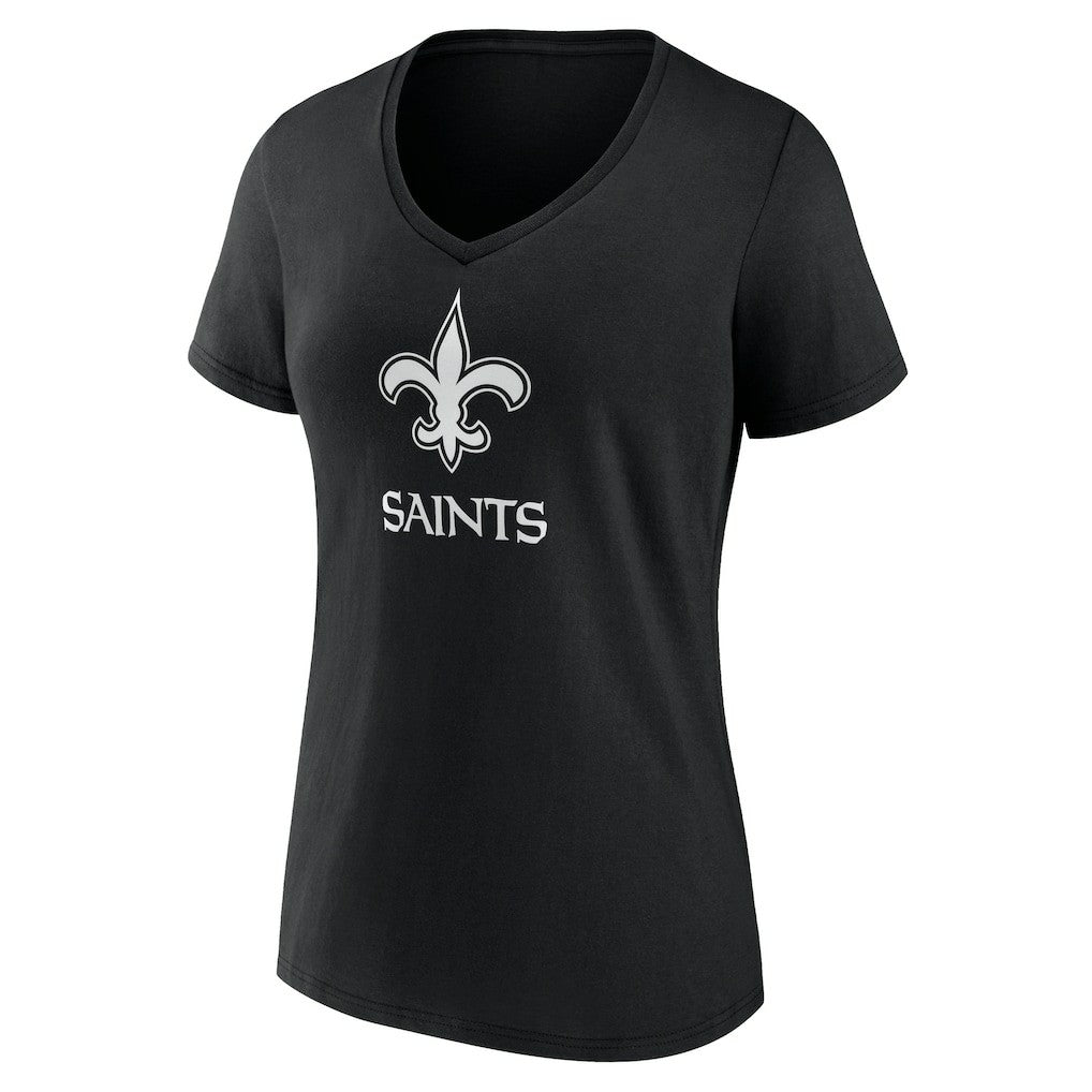 Women's Personalized Name & Number Monochrome V-Neck T-Shirt - New Orleans Saints
