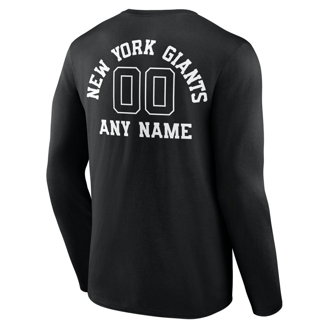 Personalized Name & Number Monochrome Long Sleeve T-Shirt - New York Giants