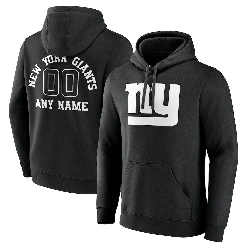 Personalized Name & Number Pullover Hoodie - New York Giants