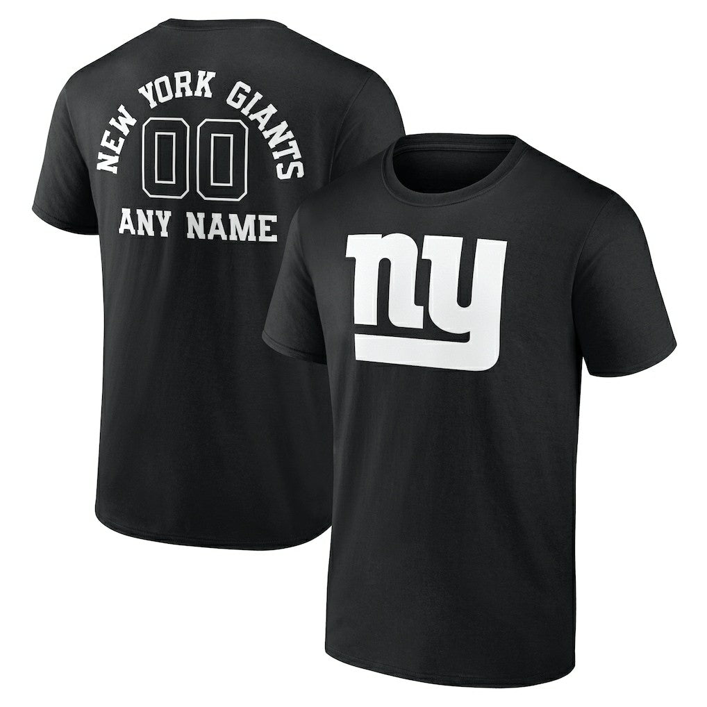 Personalized Name & Number Monochrome T-Shirt - New York Giants