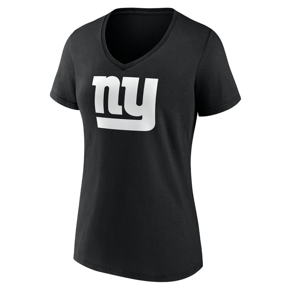 Women's Personalized Name & Number Monochrome V-Neck T-Shirt - New York Giants
