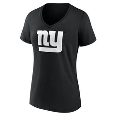 Women's Personalized Name & Number Monochrome V-Neck T-Shirt - New York Giants
