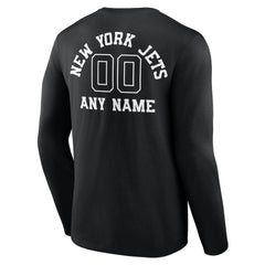Personalized Name & Number Monochrome Long Sleeve T-Shirt - New York Jets