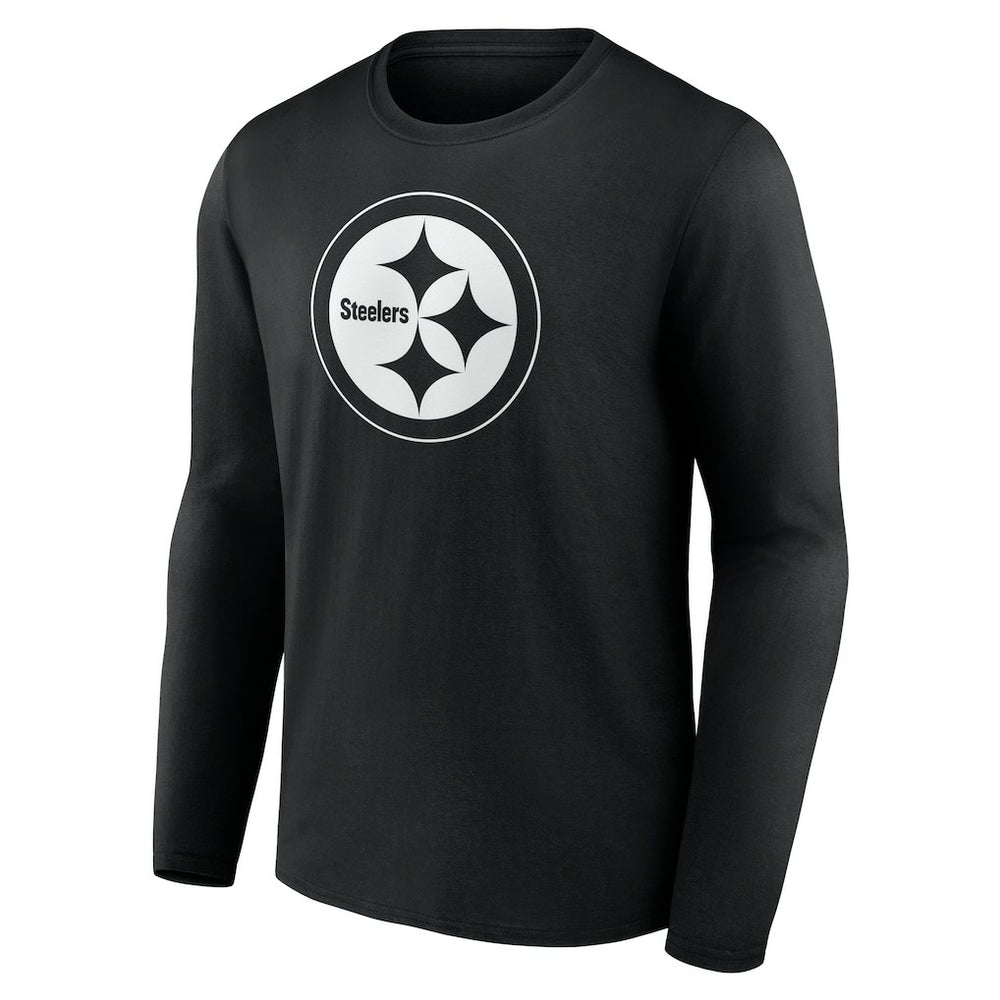 Personalized Name & Number Monochrome Long Sleeve T-Shirt - Pittsburgh Steelers