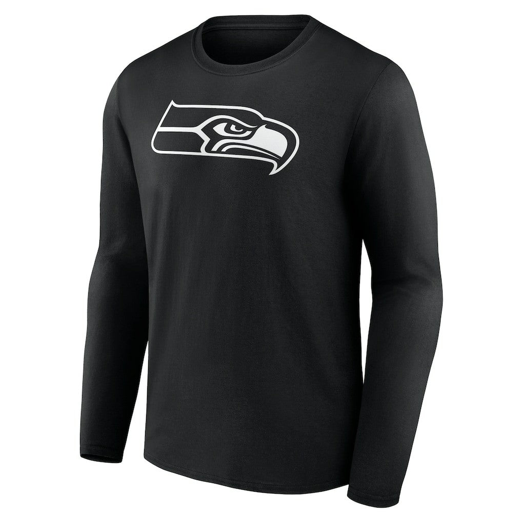 Personalized Name & Number Monochrome Long Sleeve T-Shirt - Seattle Seahawks