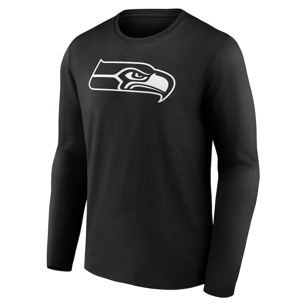 Personalized Name & Number Monochrome Long Sleeve T-Shirt - Seattle Seahawks