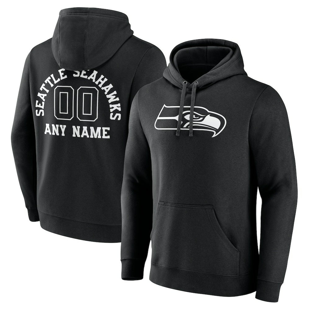 Personalized Name & Number Pullover Hoodie - Seattle Seahawks