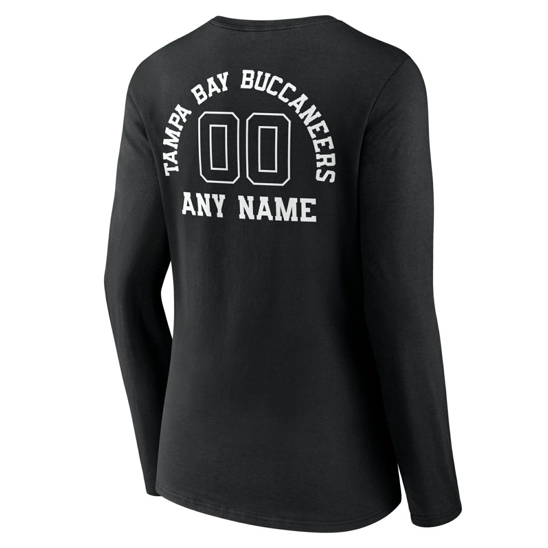 Women's Personalized Name & Number Monochrome Long Sleeve V-Neck T-Shirt - Tampa Bay Buccaneers