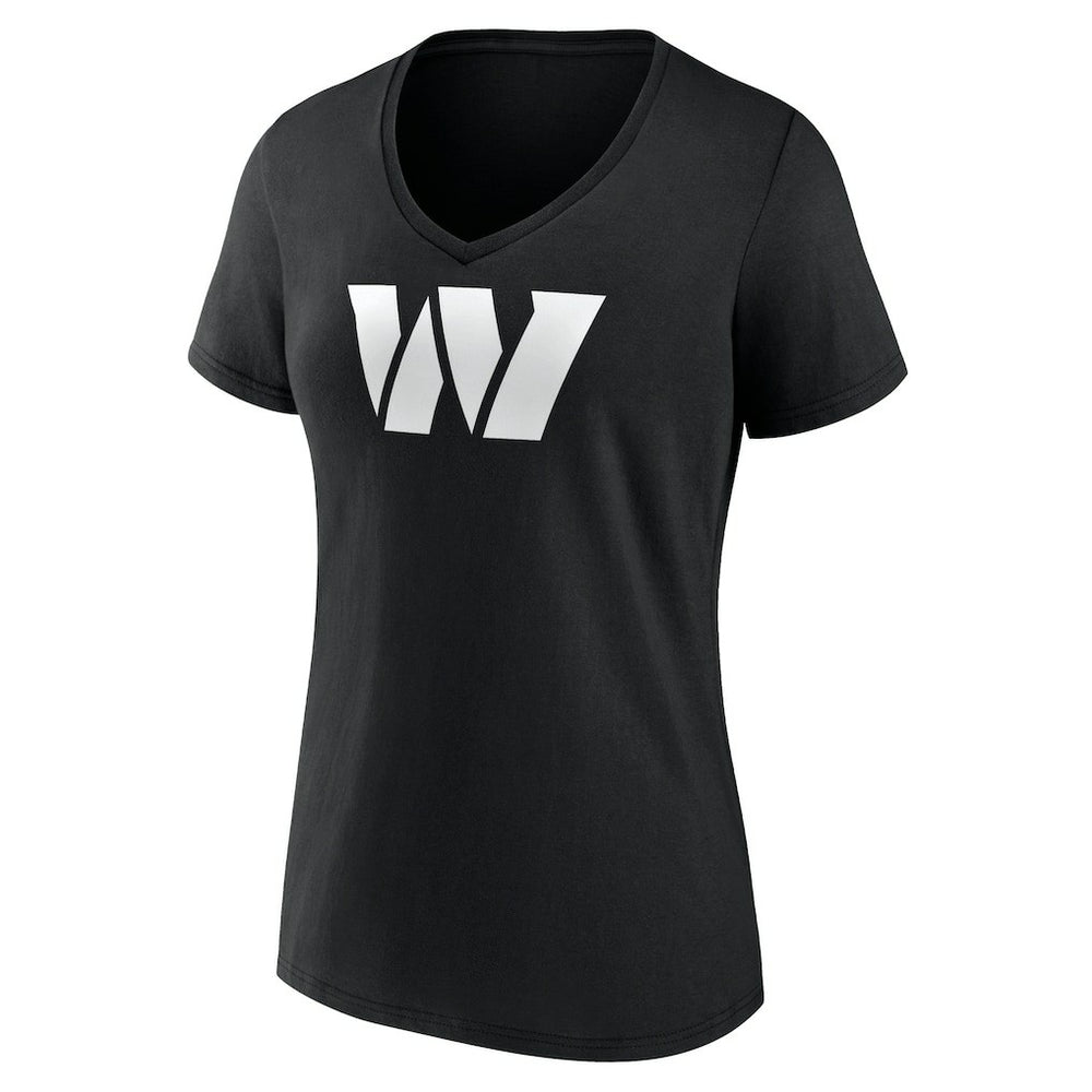 Women's Personalized Name & Number Monochrome V-Neck T-Shirt - Washington Commanders