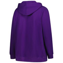 Women's Plus Size V-Neck Pullover Hoodie - Minnesota Vikings