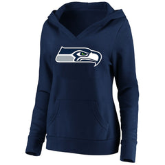 Women's Plus Size V-Neck Pullover Hoodie - Seattle Seahawks