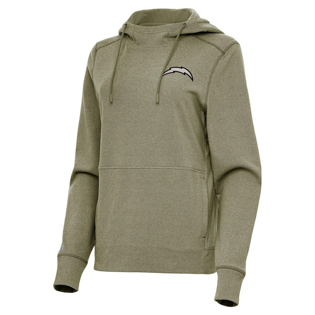 Antigua Women's Justice Pullover Hoodie - Los Angeles Chargers