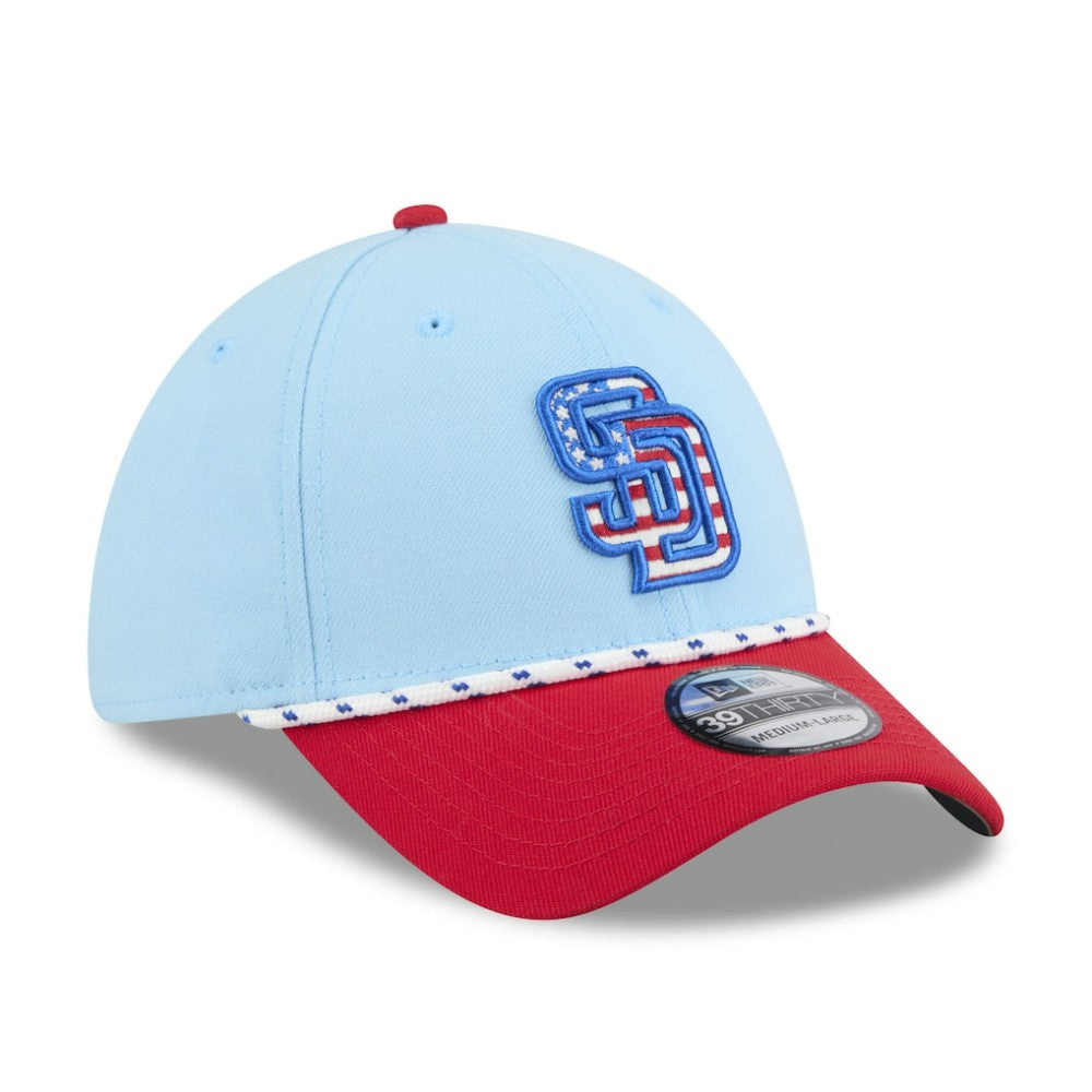 MLB San Diego Padres New Era 2025 Fourth of July 39THIRTY Flex Hat