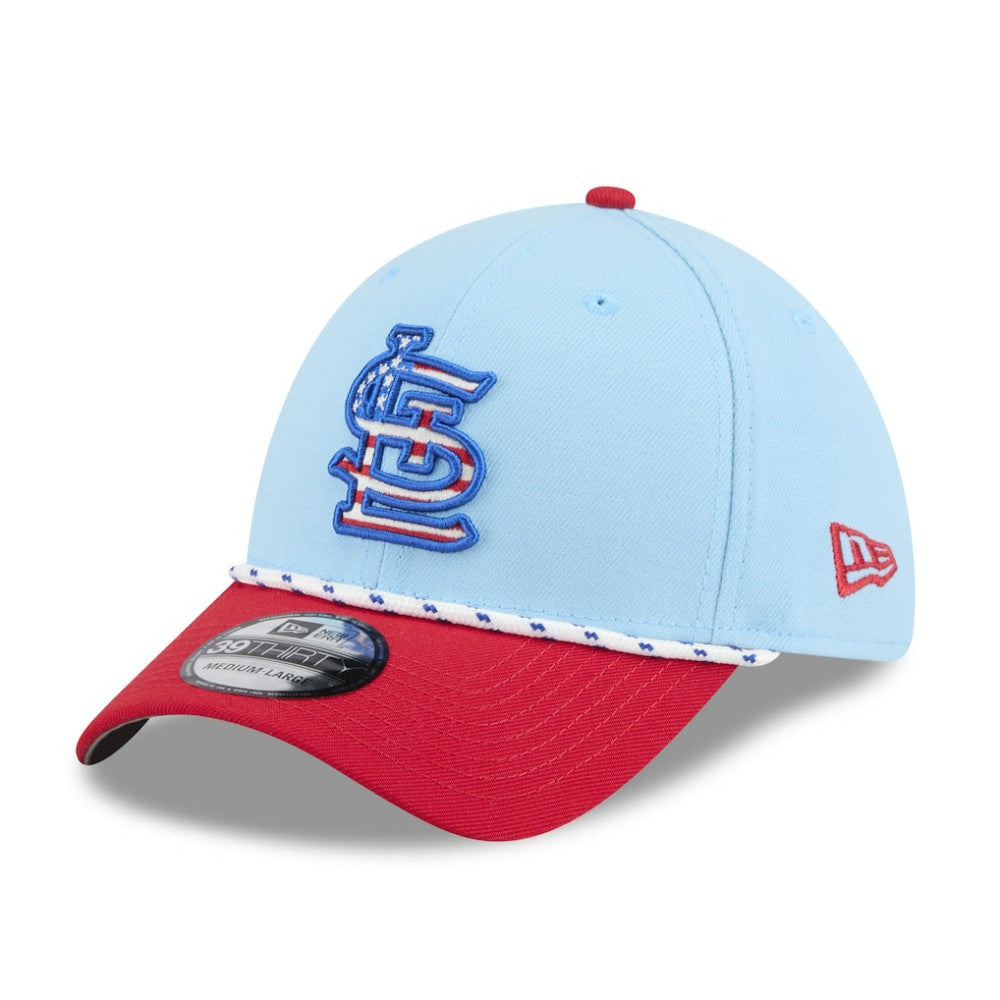 MLB St. Louis Cardinals New Era 2025 Fourth of July 39THIRTY Flex Hat