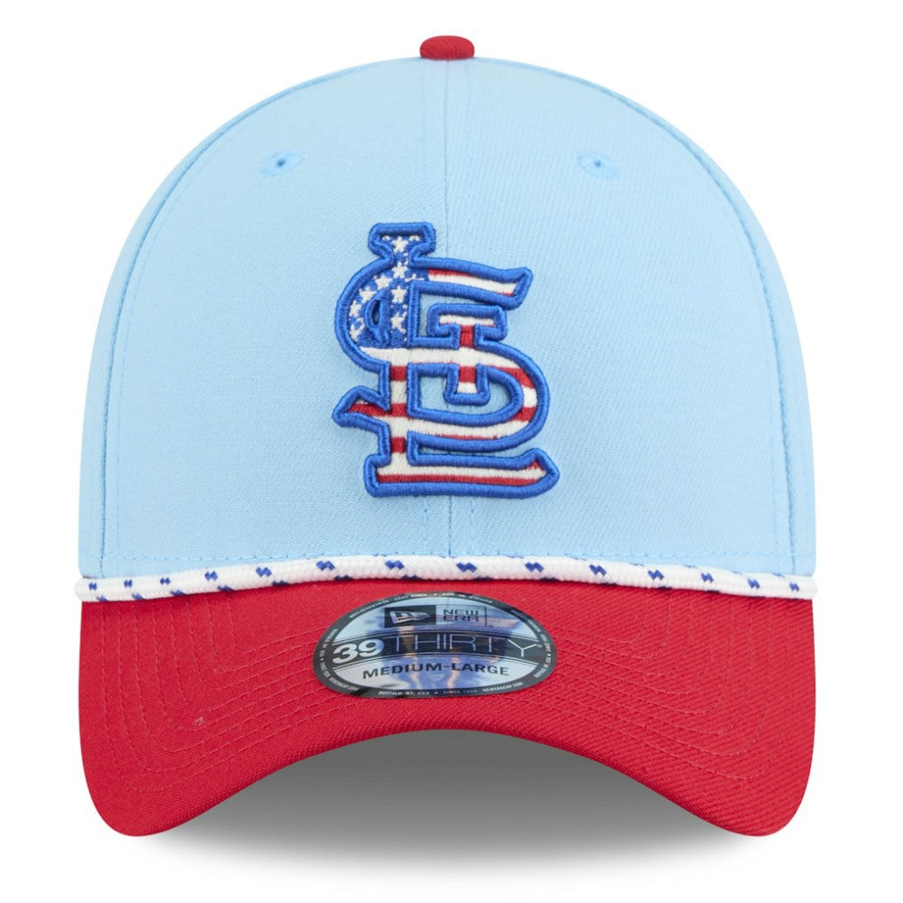 MLB St. Louis Cardinals New Era 2025 Fourth of July 39THIRTY Flex Hat