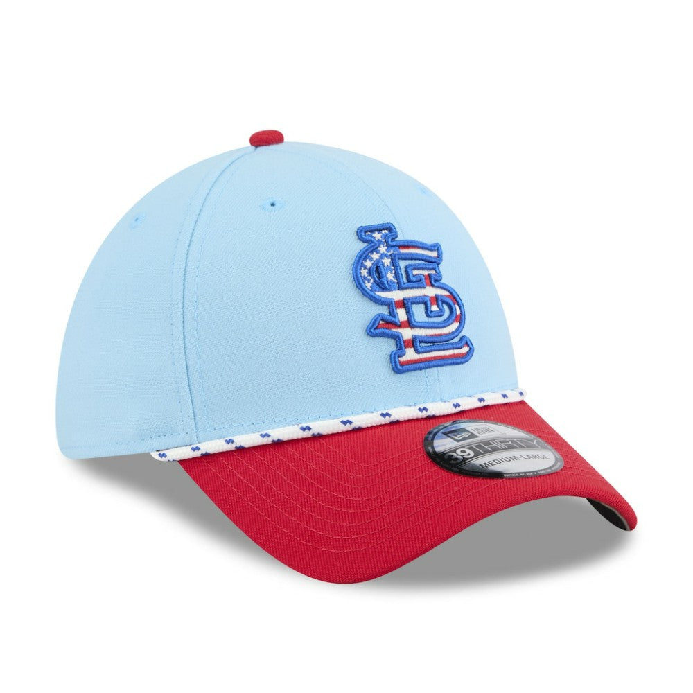 MLB St. Louis Cardinals New Era 2025 Fourth of July 39THIRTY Flex Hat