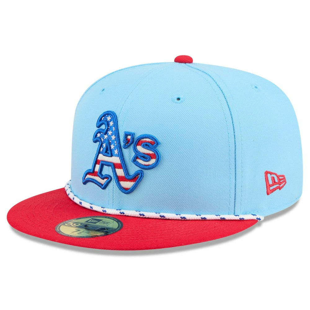 MLB Athletics New Era 2025 Fourth of July 59FIFTY Fitted Hat