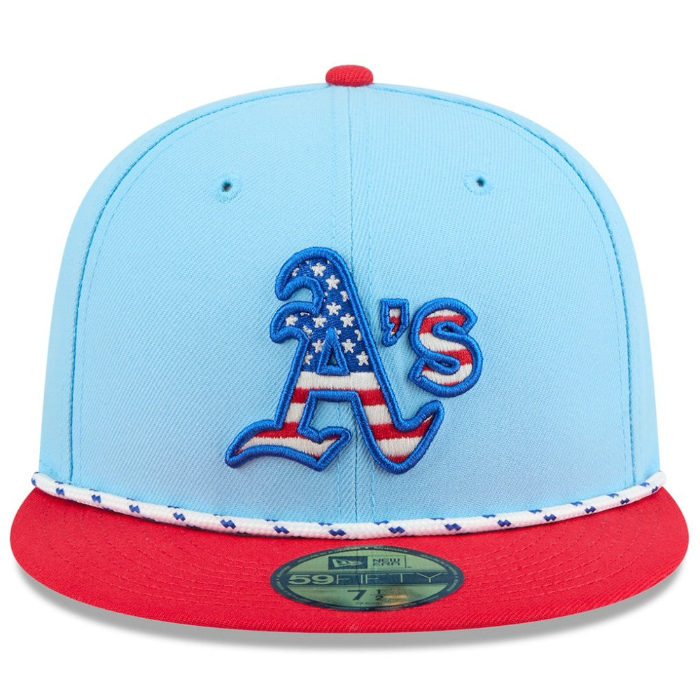 MLB Athletics New Era 2025 Fourth of July 59FIFTY Fitted Hat