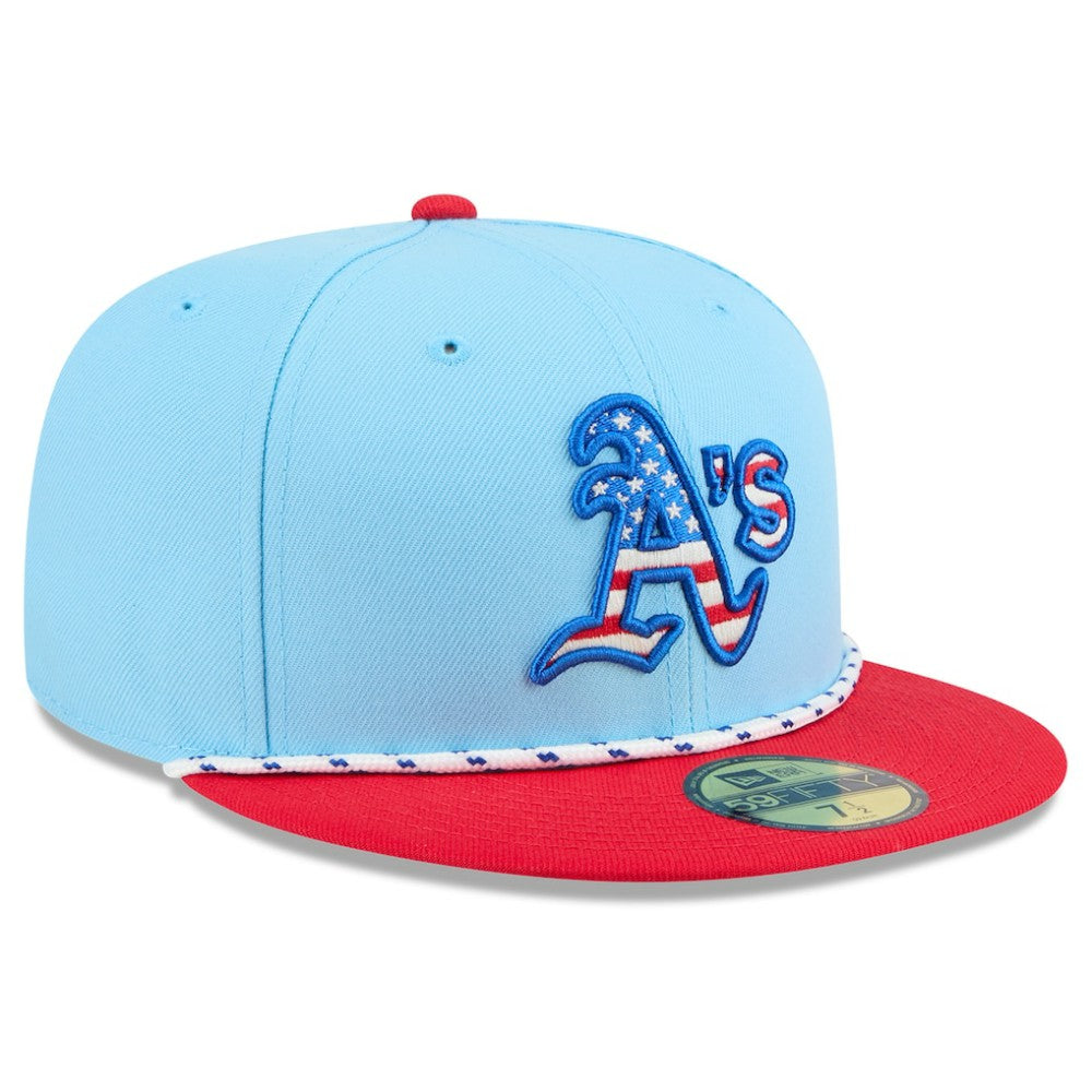MLB Athletics New Era 2025 Fourth of July 59FIFTY Fitted Hat