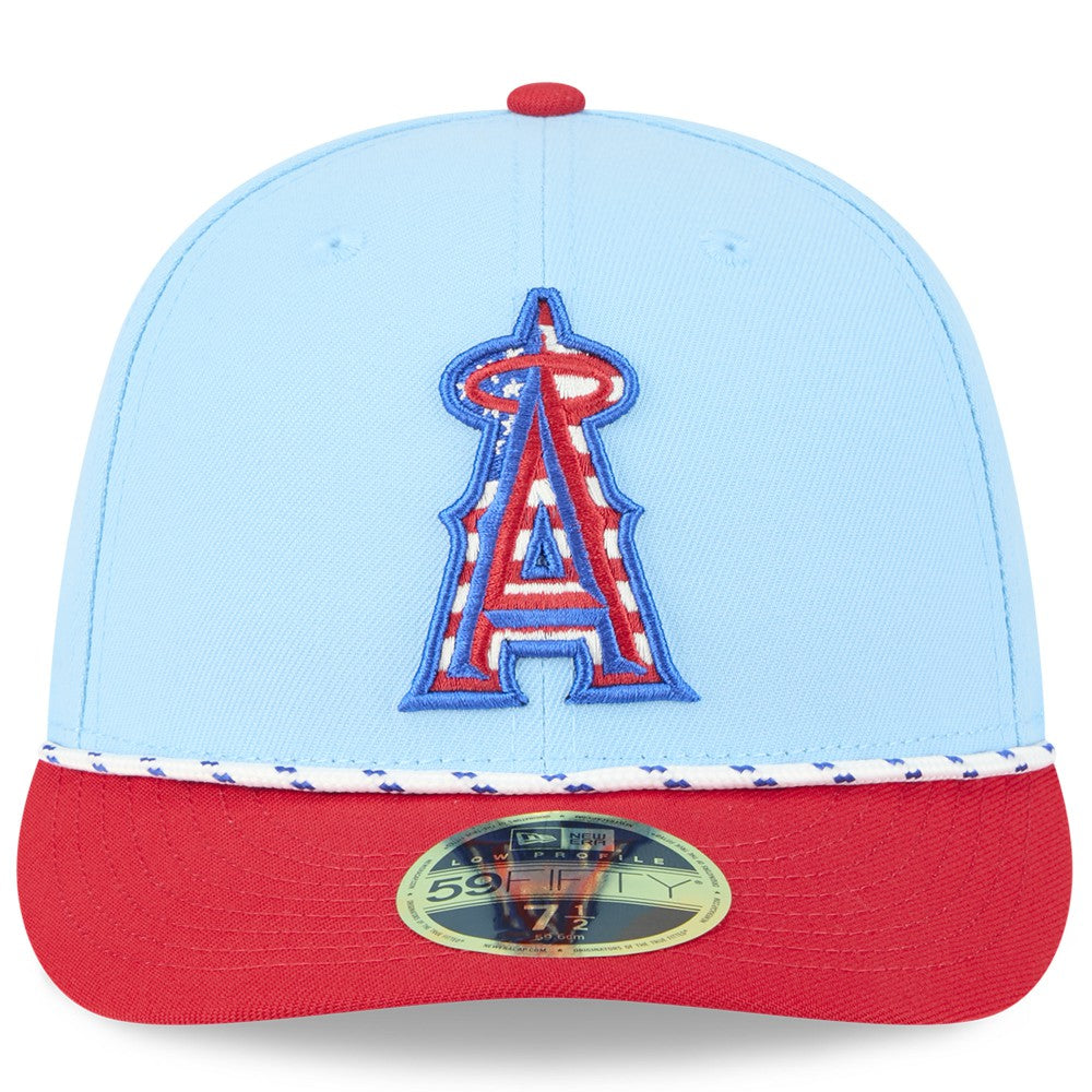 MLB Los Angeles Angels New Era 2025 Fourth of July Low Profile 59FIFTY Fitted Hat