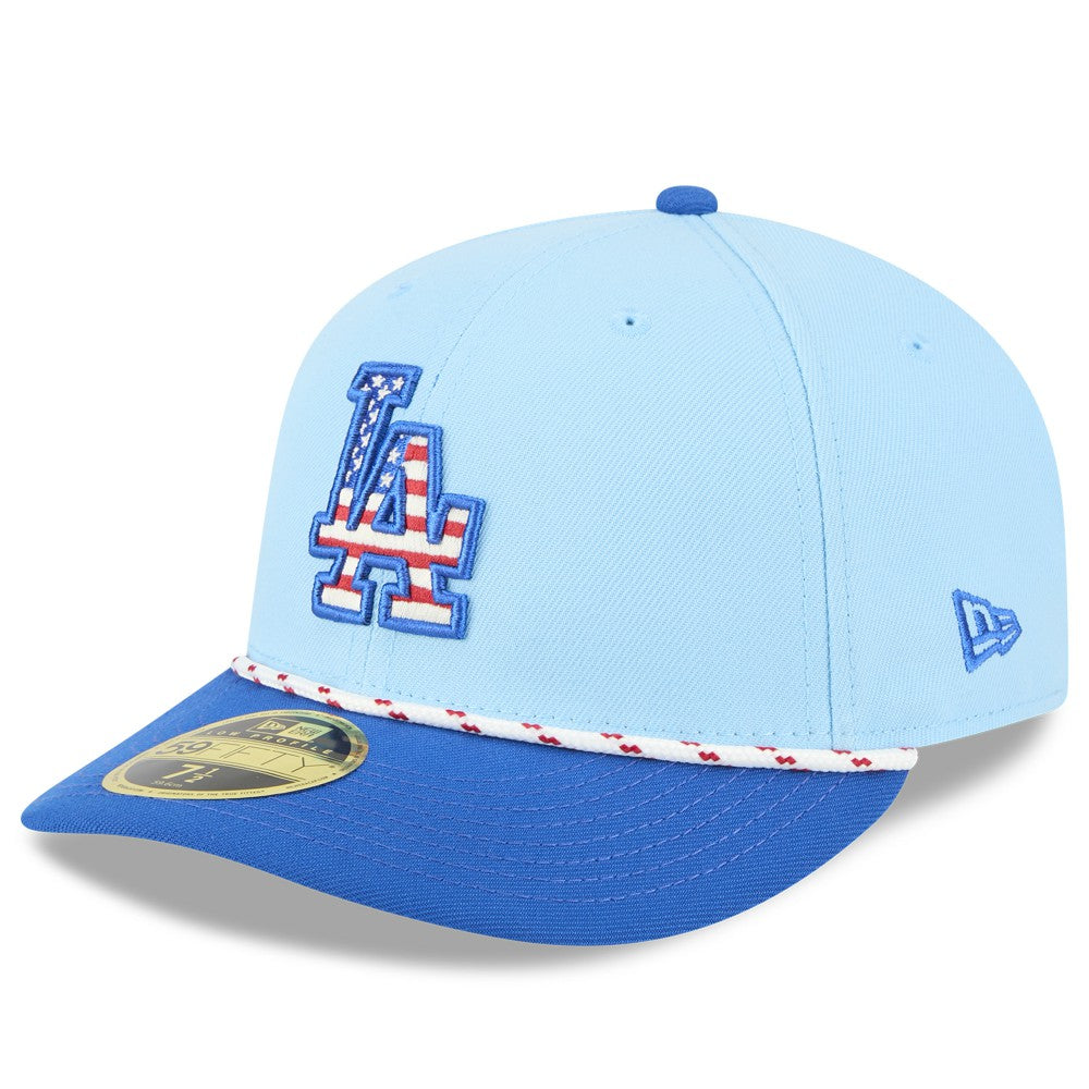 MLB Los Angeles Dodgers New Era 2025 Fourth of July Low Profile 59FIFTY Fitted Hat