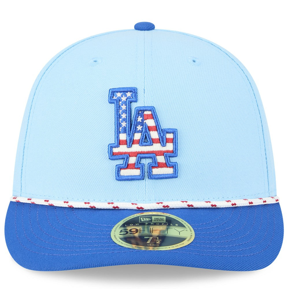 MLB Los Angeles Dodgers New Era 2025 Fourth of July Low Profile 59FIFTY Fitted Hat
