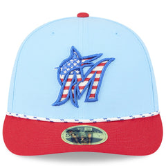 MLB Miami Marlins New Era 2025 Fourth of July Low Profile 59FIFTY Fitted Hat