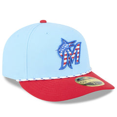 MLB Miami Marlins New Era 2025 Fourth of July Low Profile 59FIFTY Fitted Hat
