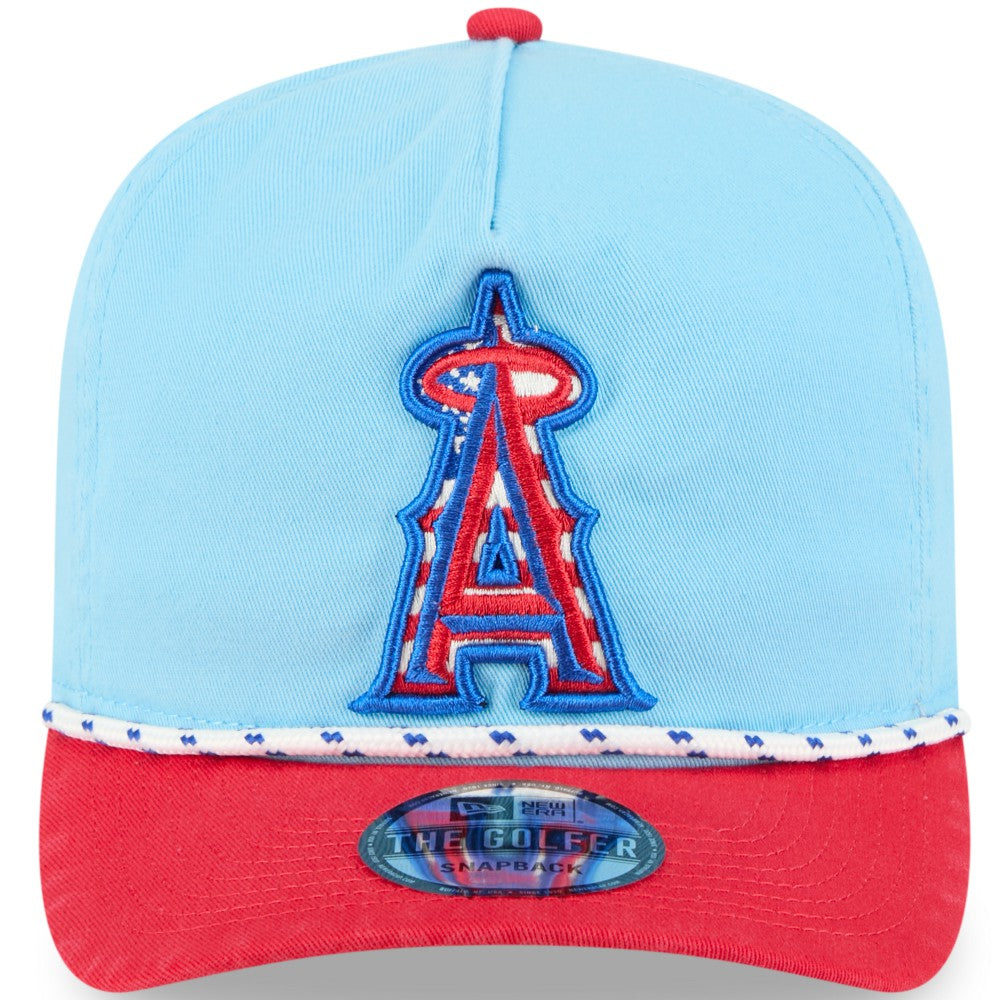 MLB Los Angeles Angels New Era 2025 Fourth of July Golfer Snapback Hat