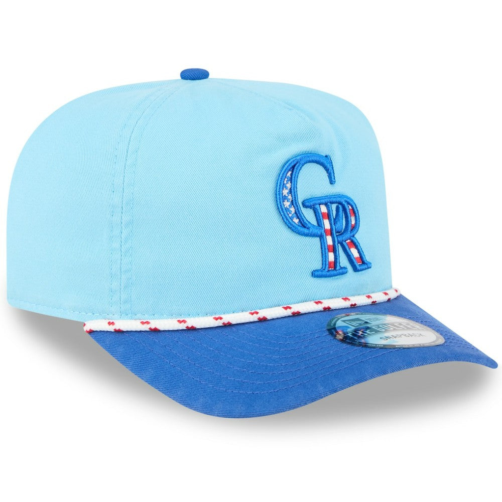 MLB Colorado Rockies New Era 2025 Fourth of July Golfer Snapback Hat