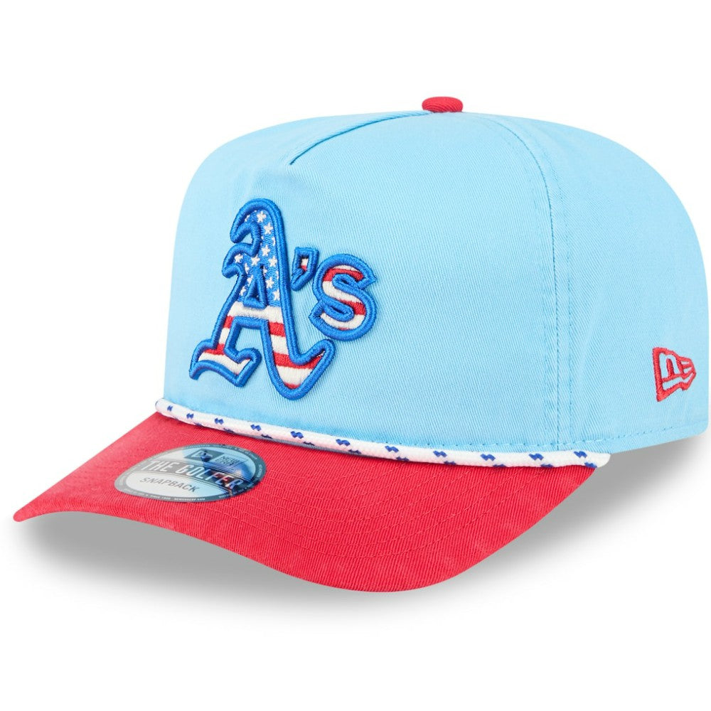 MLB Athletics New Era 2025 Fourth of July Golfer Snapback Hat