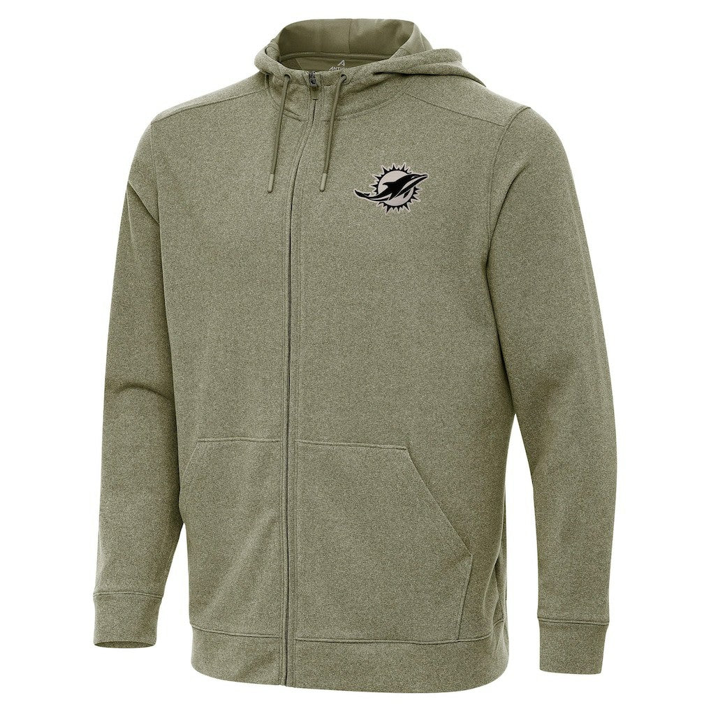 Antigua Effortless Full-Zip Hoodie Jacket - Miami Dolphins