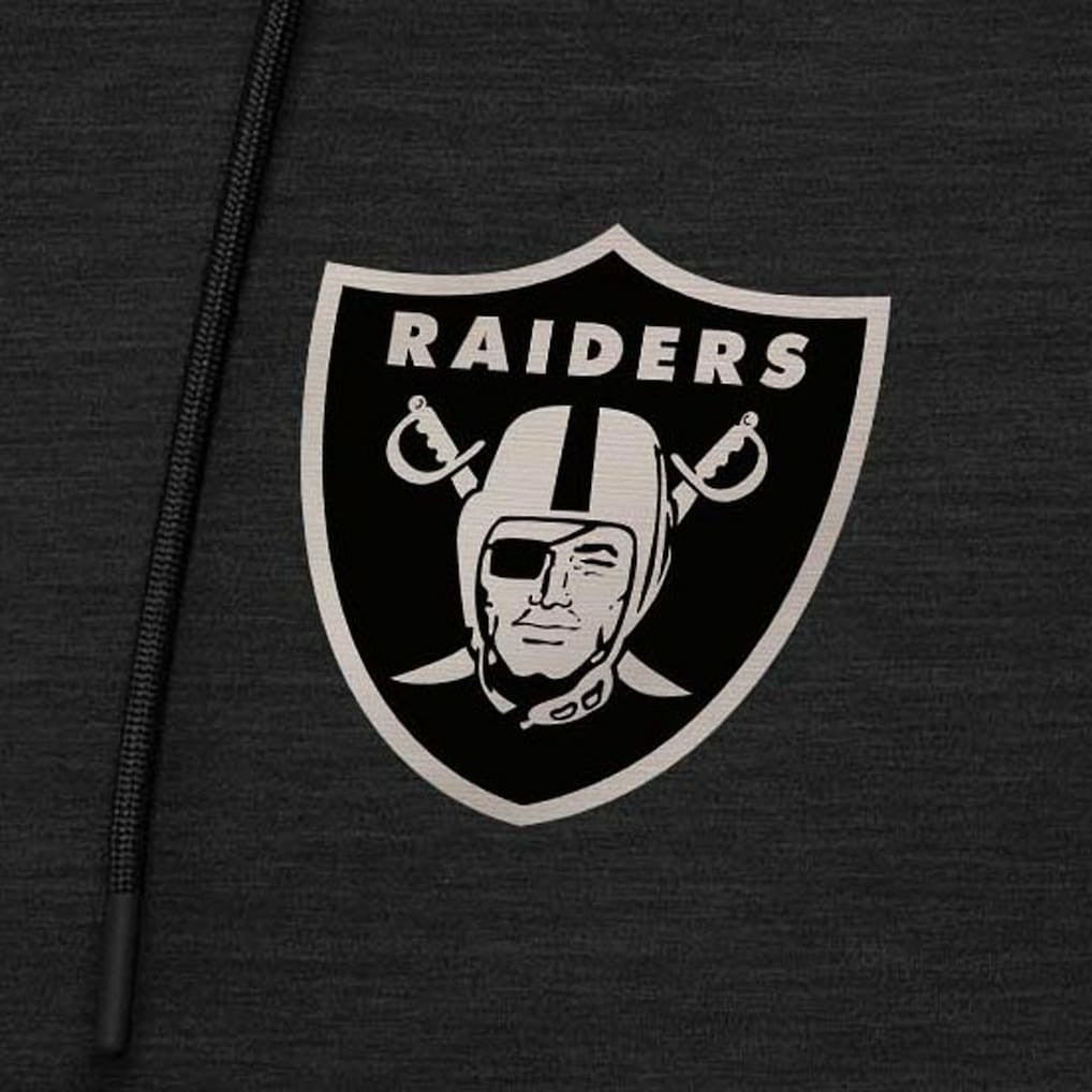 Antigua Spikes Raglan Quarter-Zip Hoodie - Las Vegas Raiders