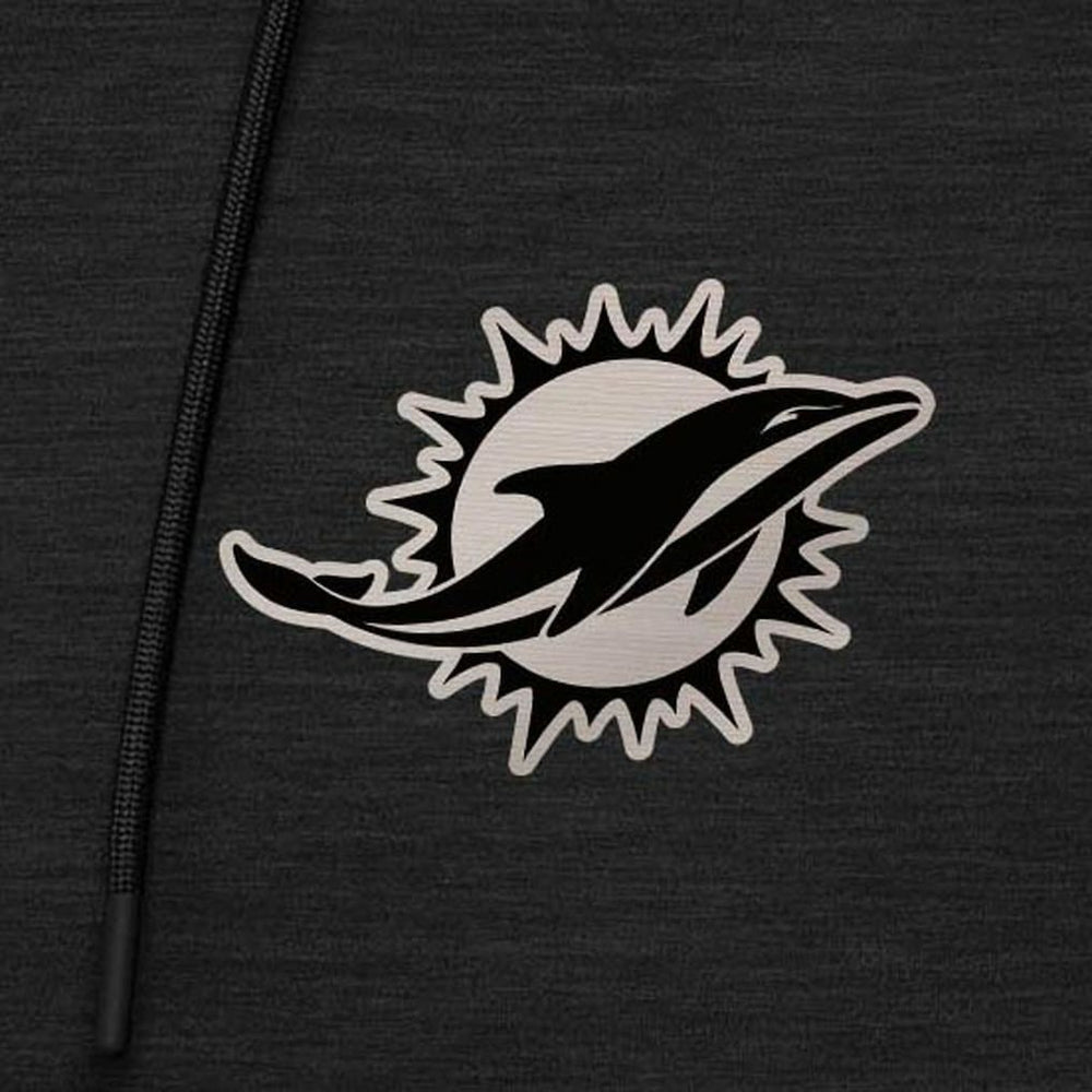 Antigua Spikes Raglan Quarter-Zip Hoodie - Miami Dolphins