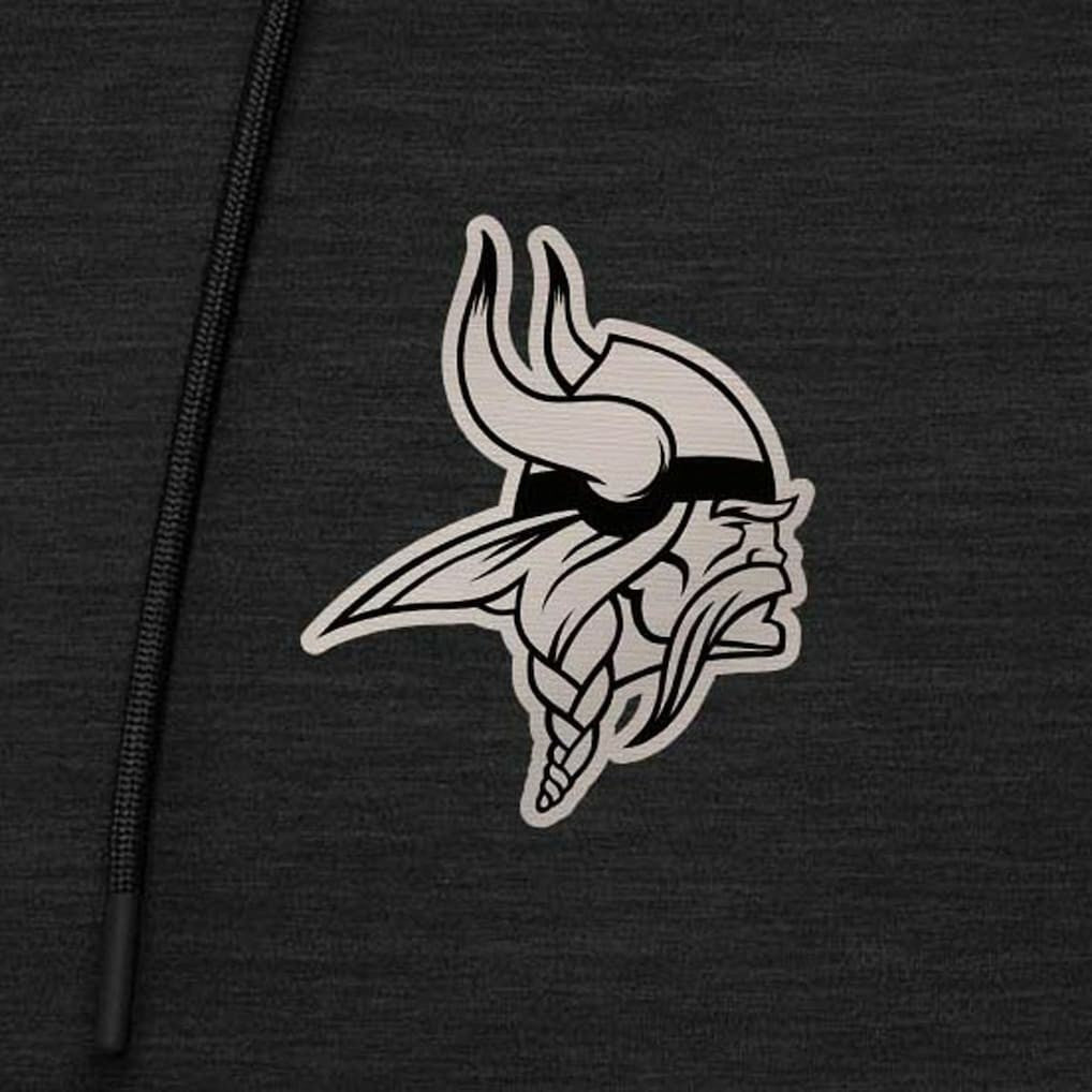 Antigua Spikes Raglan Quarter-Zip Hoodie - Minnesota Vikings