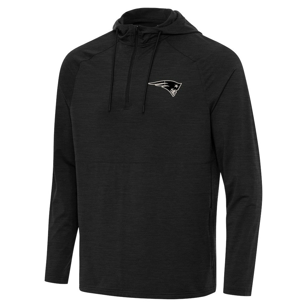 Antigua Spikes Raglan Quarter-Zip Hoodie - New England Patriots