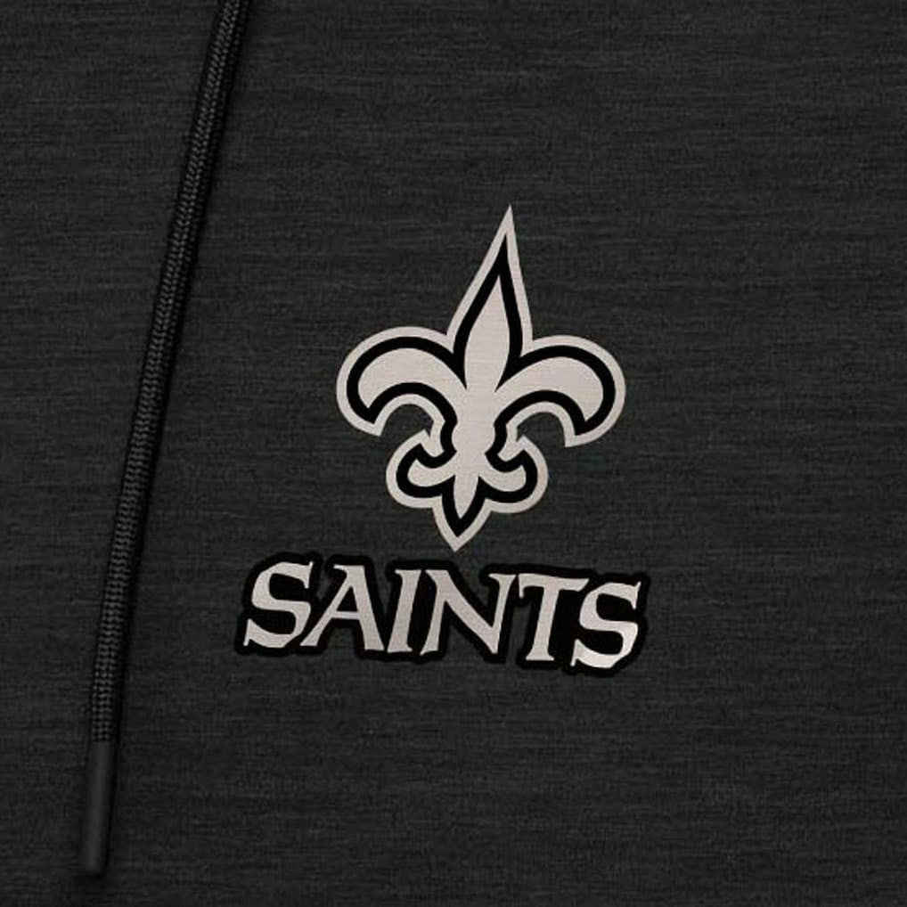 Antigua Spikes Raglan Quarter-Zip Hoodie - New Orleans Saints