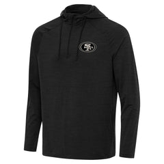 Antigua Spikes Raglan Quarter-Zip Hoodie - San Francisco 49ers