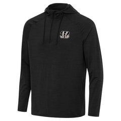 Antigua Spikes Raglan Quarter-Zip Hoodie - Cincinnati Bengals