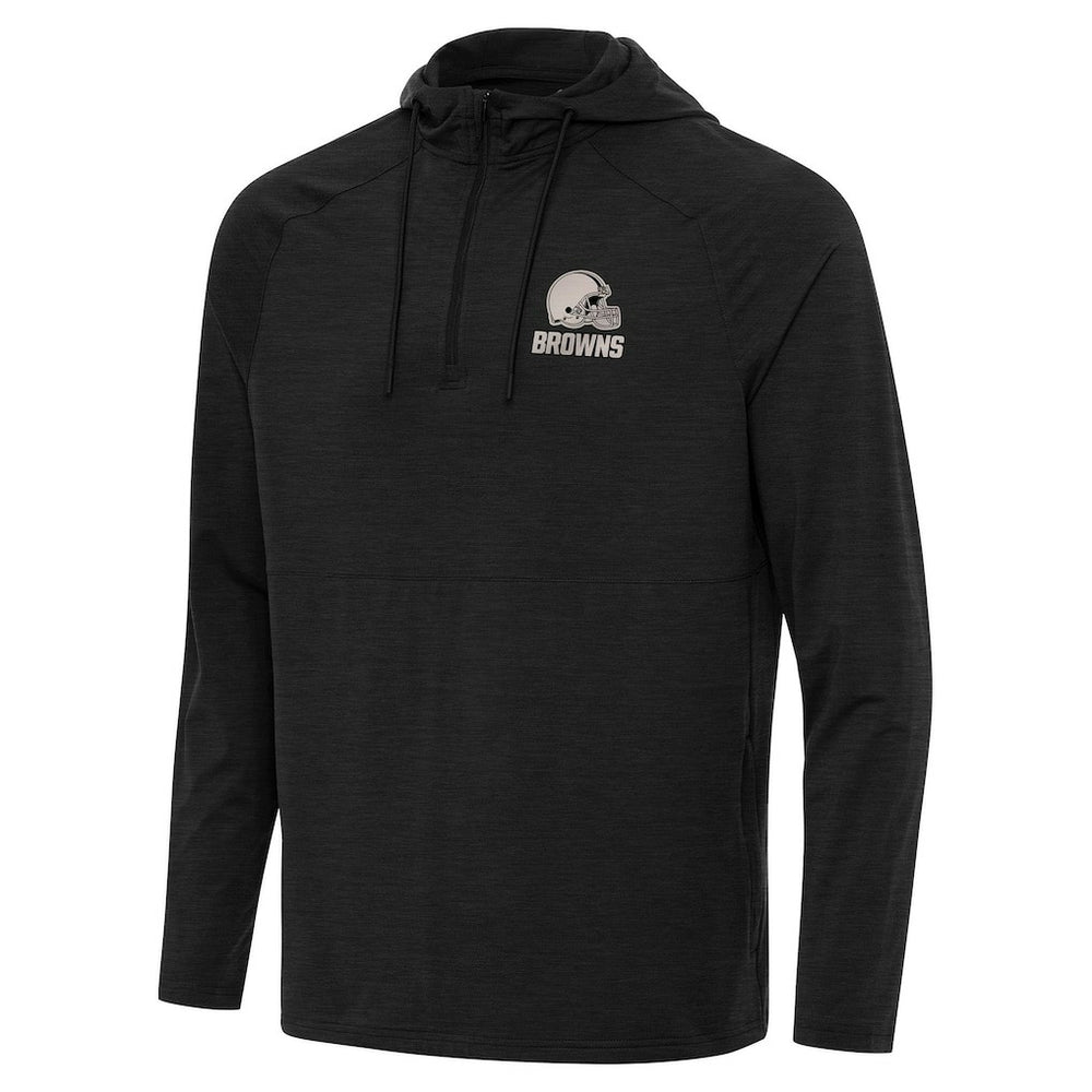 Antigua Spikes Raglan Quarter-Zip Hoodie - Cleveland Browns
