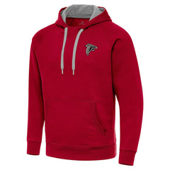 Antigua Brushed Carbon Victory Pullover Hoodie - Atlanta Falcons