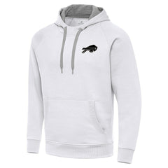 Antigua Brushed Carbon Victory Pullover Hoodie - Buffalo Bills