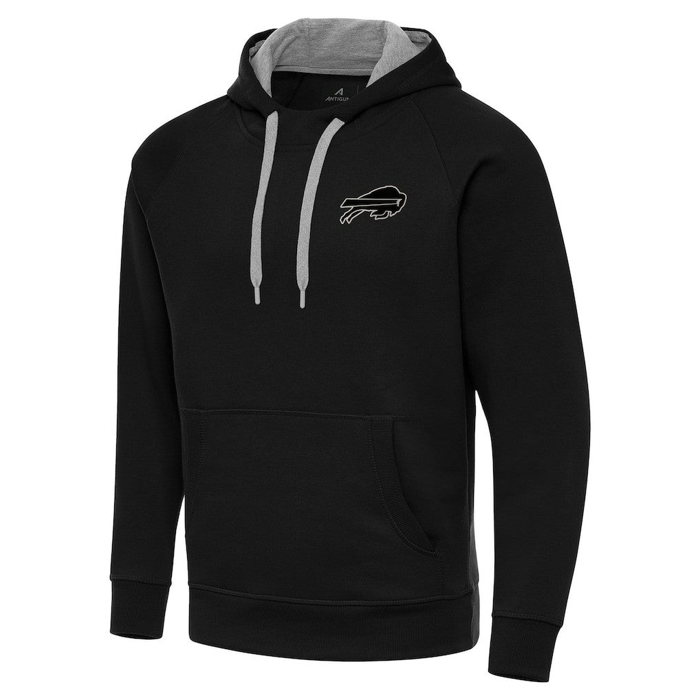 Antigua Brushed Carbon Victory Pullover Hoodie - Buffalo Bills