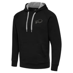 Antigua Brushed Carbon Victory Pullover Hoodie - Buffalo Bills