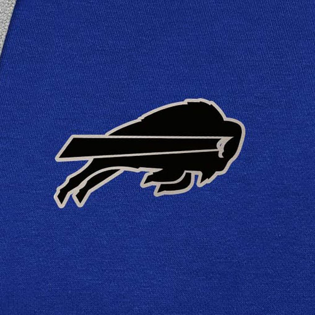 Antigua Brushed Carbon Victory Pullover Hoodie - Buffalo Bills
