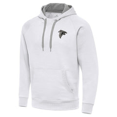 Antigua Brushed Carbon Victory Pullover Hoodie - Atlanta Falcons